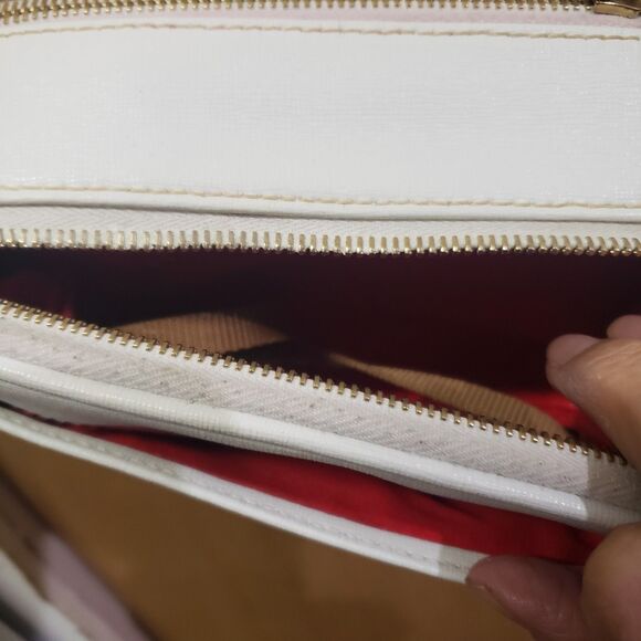 Dooney & Bourke Saffiano Sawyer Crossbody Bag White Adjustable strap-26" drop - Picture 7 of 7